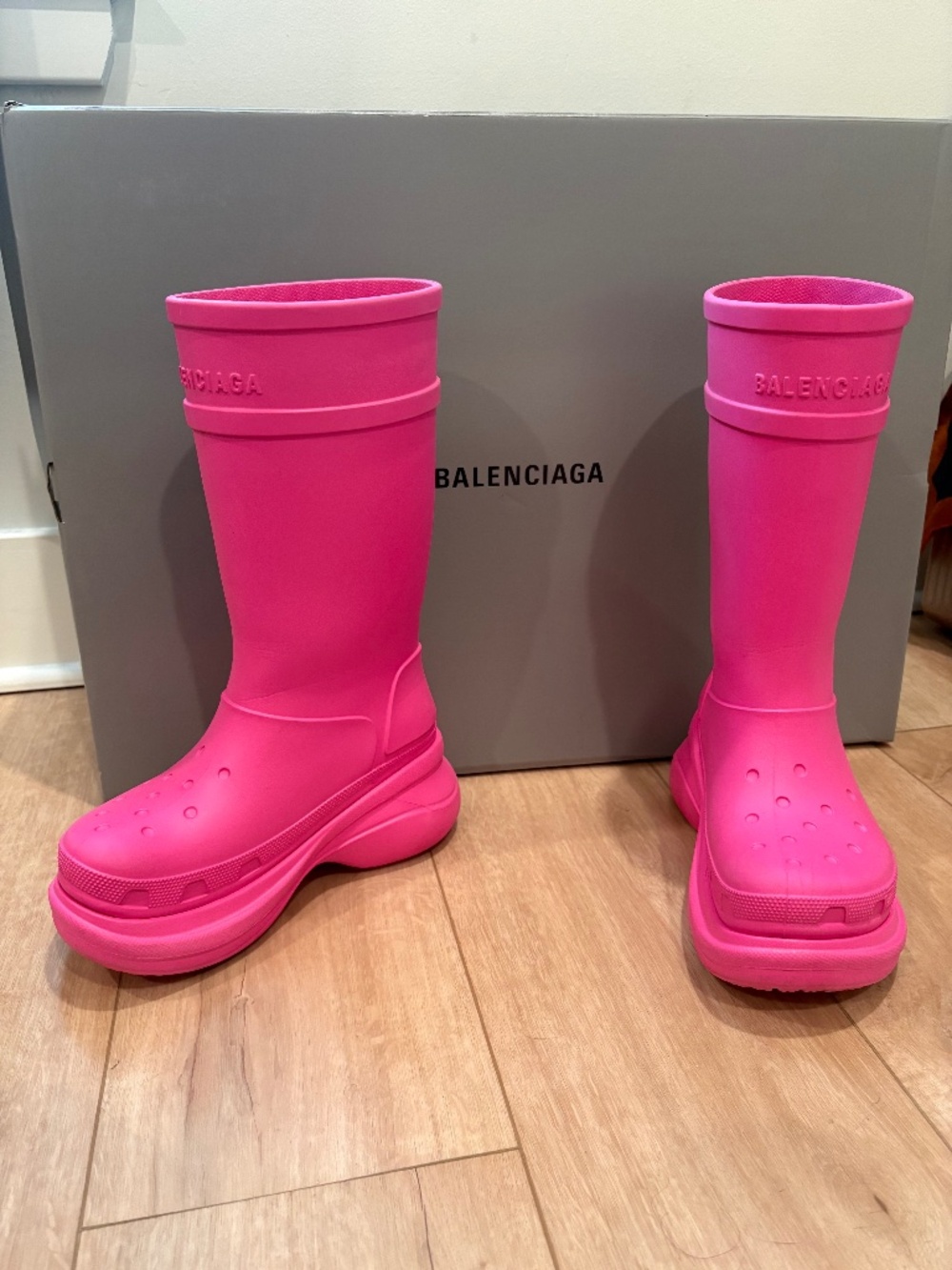 Balenciaga croc boots